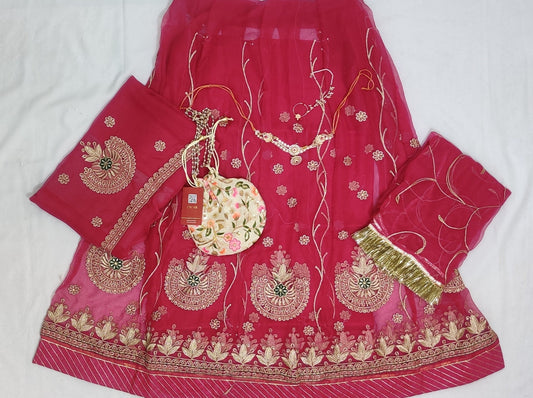 Red Embroidered Rajasthani poshak