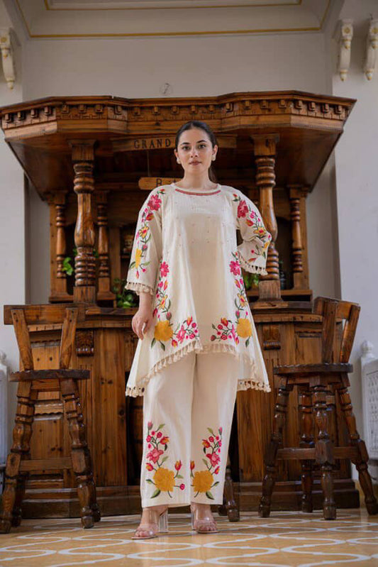 Champa Phool Lurex Co-ord Set
